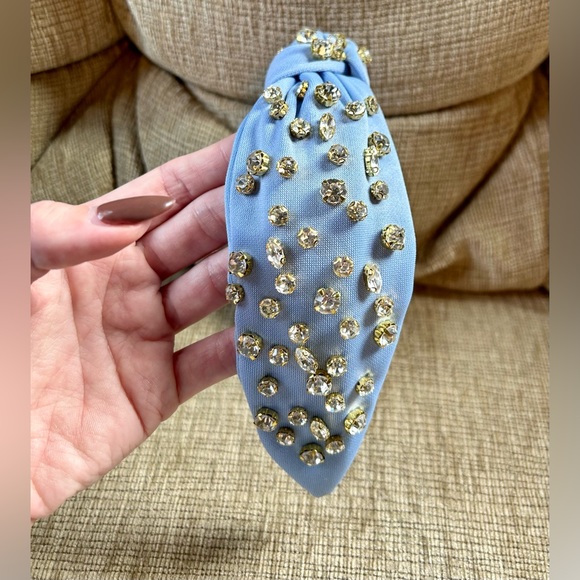 Blue Rhinestone Headband - Picture 6 of 9